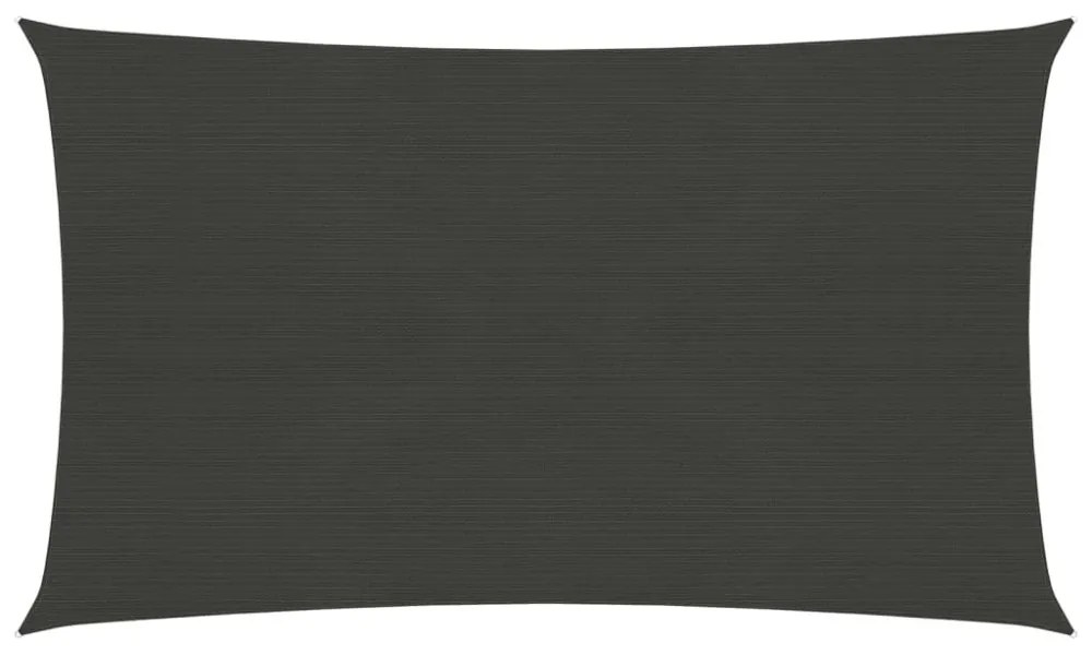 antracitszürke HDPE napvitorla 160 g/m² 3,5 x 5 m