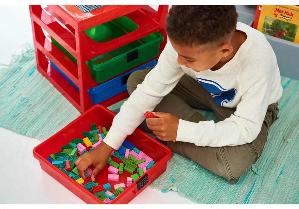 Storage piros rendszerező 3 fiókkal - LEGO®