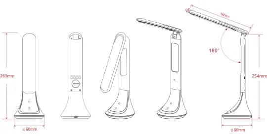 GLOBO 58329W - LED Dimmelhető asztali lámpa TYREL 1xLED/4W/230V
