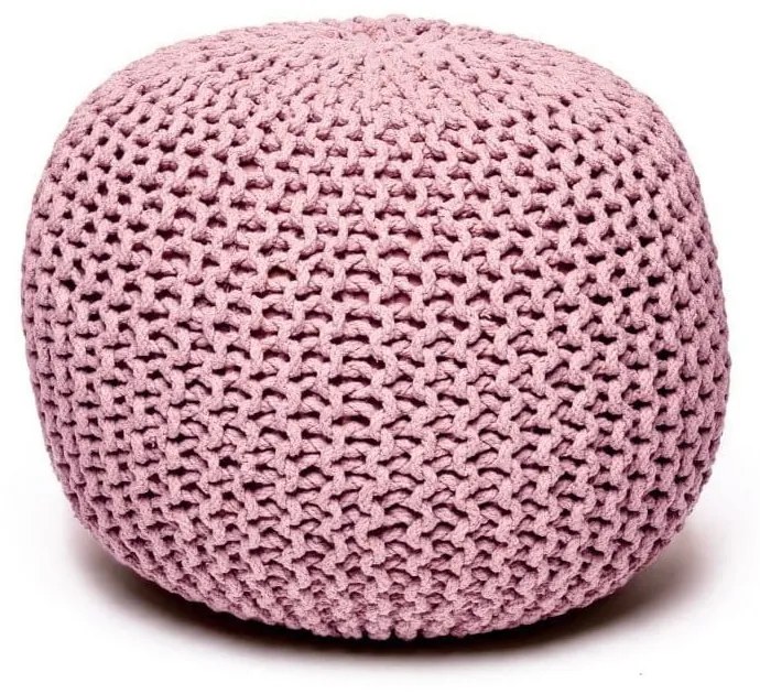 Rózsaszín kötött puff Jagger – Bonami Essentials