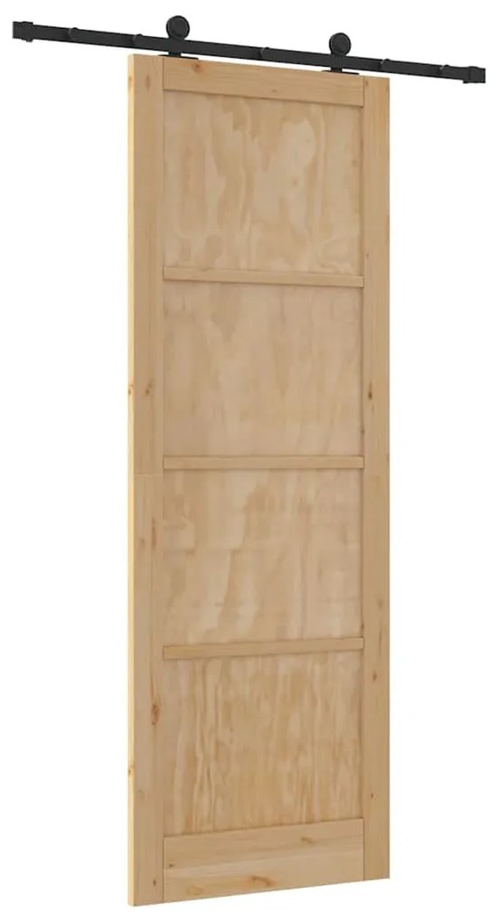 Csúszóajtó ORKDAL Természetes és fekete 83 x 232 cm