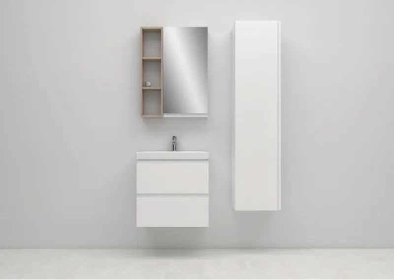 Cersanit - SET szekrény + mosdó, fehér fényű, Moduo Slim 50, S801-229-DSM