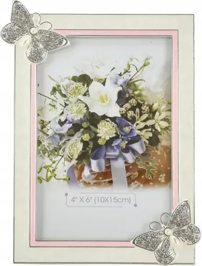 Glamour Fém üveg képkeret Ajándék strasszokkal díszítve