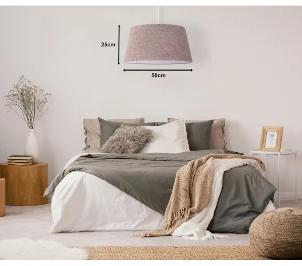 Duolla - Csillár zsinóron BOUCLE 1xE27/15W/230V á. 50 cm barna