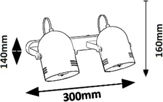 Rabalux 7013 - spotlámpa MINUET 2xE14/40W/230V