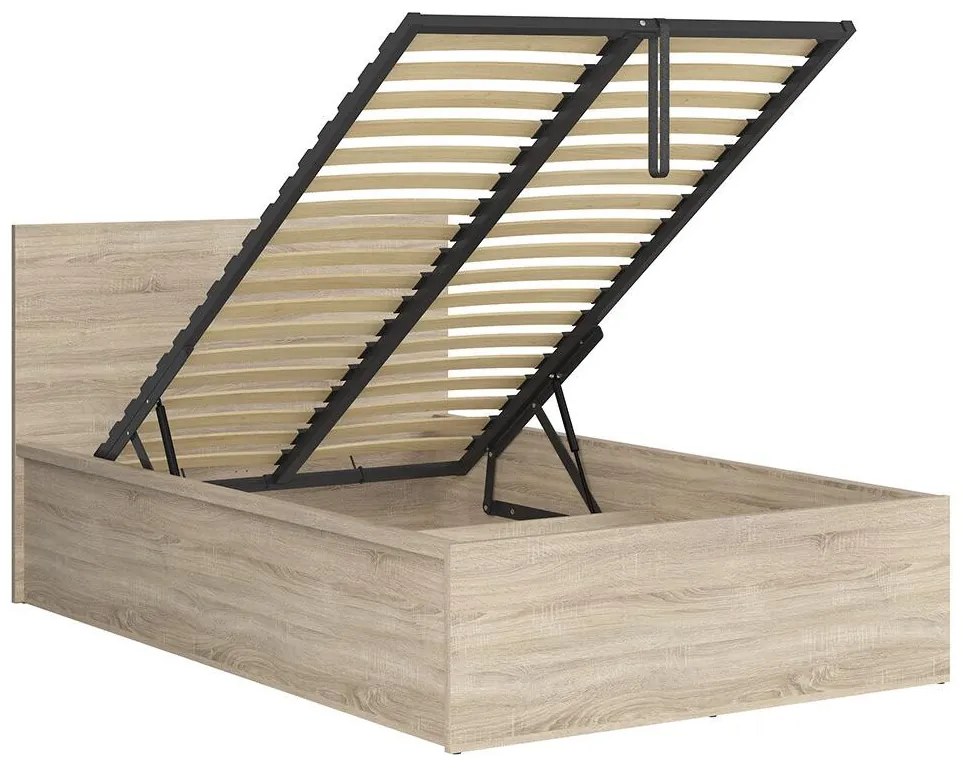 Egyszemélyes ágy 120 cm Tetrix 6 (szonoma tölgy) (ágyráccsal) (tárolóhellyel). 1098486