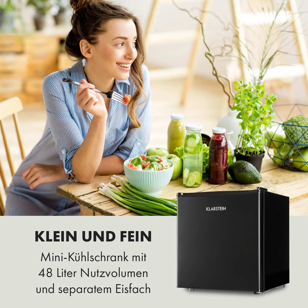 Klarstein Obsidian, hűtőszekrény, 46 l, zöldségrekesz