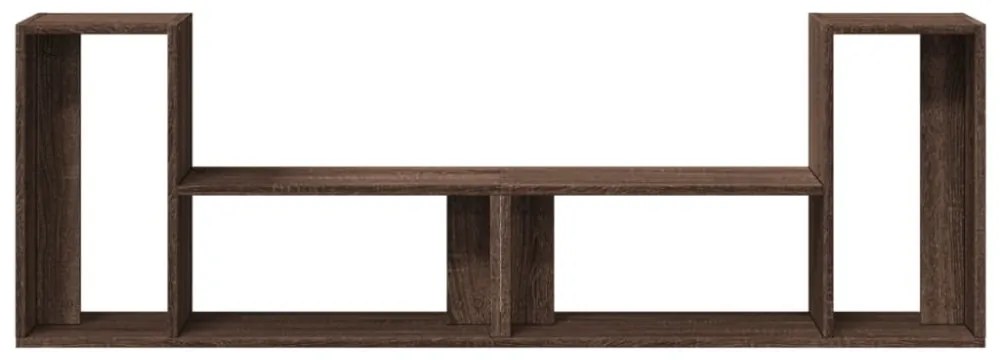 2 db barna tölgy színű szerelt fa TV-szekrény 75 x 30 x 50 cm
