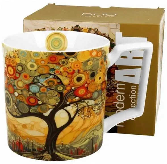 Nagyméretű porcelán bögre Modern ART Tree 750 ml