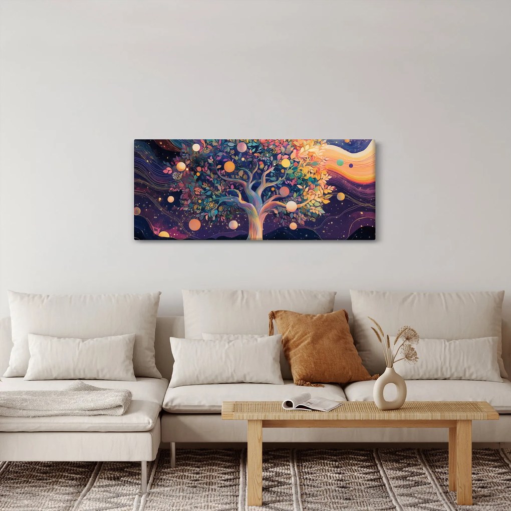 Kép – Lila fa tele energiával (120x50 cm)