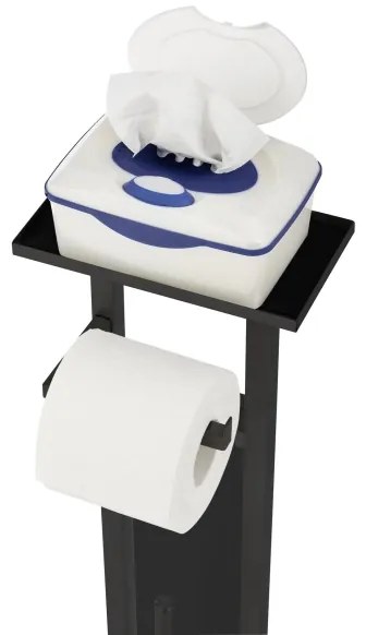 WENKO 71558800 - WC-szett DEBAR 21x70,5 cm rozsdamentes acél/fekete