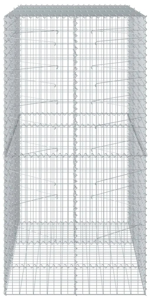 horganyzott vas gabion kosár fedéllel 150 x 100 x 200 cm