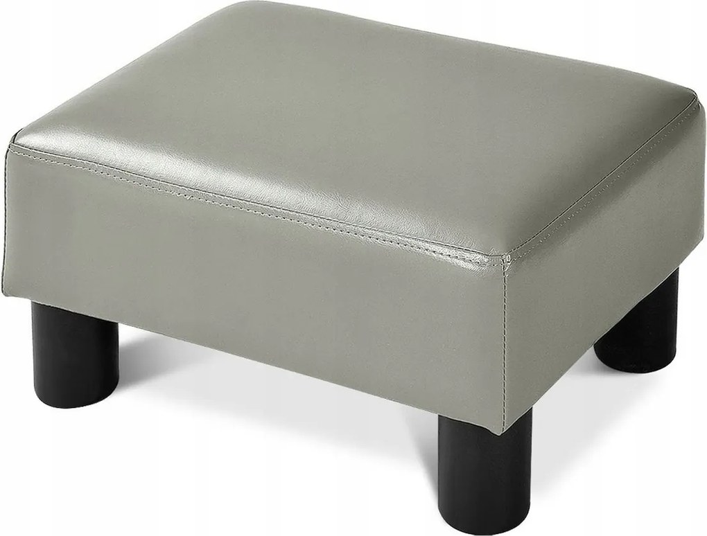 Puf puff lábtartó öko bőrből sötétszürke/ C47s