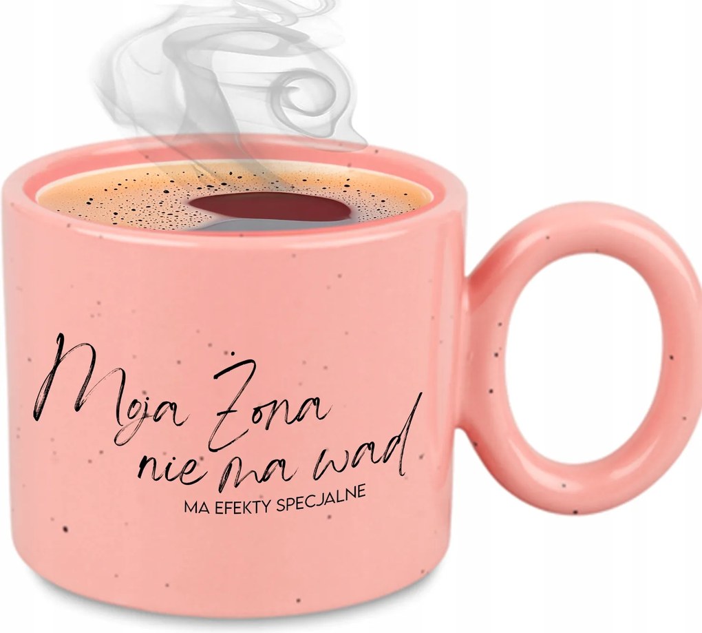 Bögre XXL Rózsaszín Feleség Lány Ajándék Évforduló Feleségem Nincs Hibája