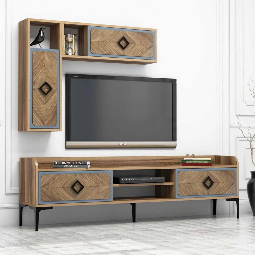 Samba TV-állvány, kék, 180 cm