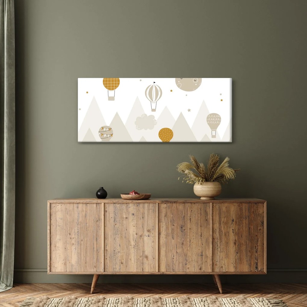 Kép - Repülő léggömbök (120x50 cm)