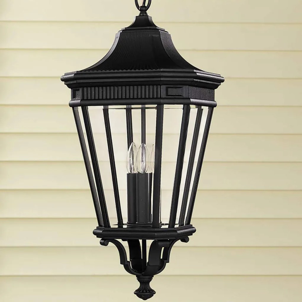 Feiss COTSWOLD LANE FE-COTSLN8-L-BK Függőlámpa 3x60W/E14 IP23