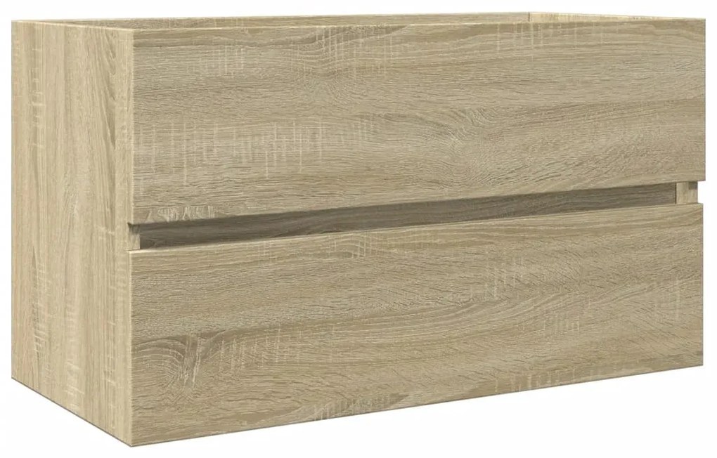Sonoma tölgy színű szerelt fa mosdószekrény 80 x 38,5 x 45 cm