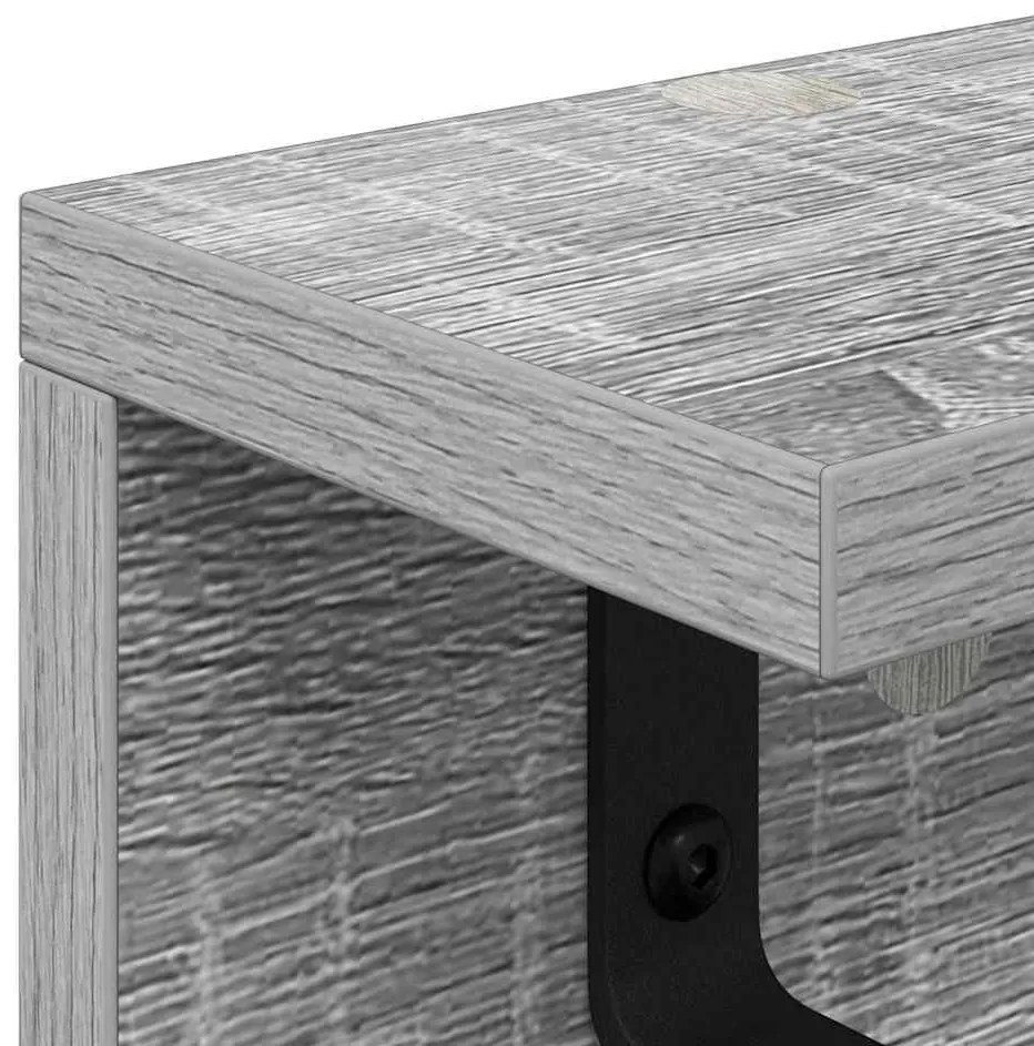 Fali Kabáthorog Szürke sonoma 80 x 10.5 x 10.5 cm Faanyag