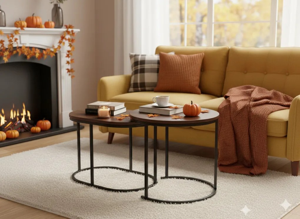 Kerek puff lábakon 28 x 42 cm