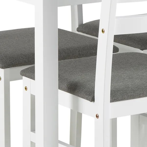 EMILY fehér étkezőgarnitúra (asztal és 4 db szék)