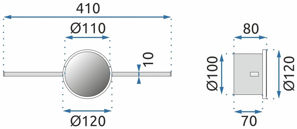 Fali lámpa LED APP842-1W Gold 40cm