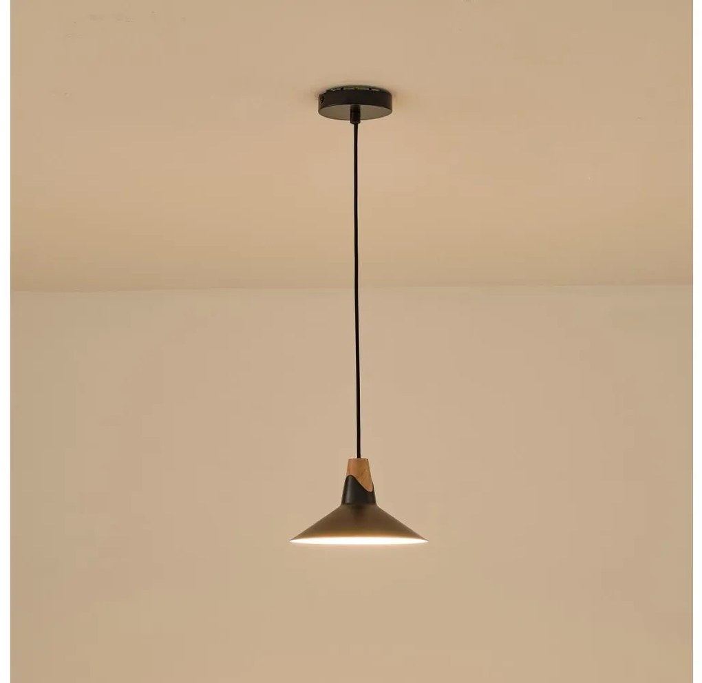 Csillár zsinóron 1xE27/15W/230V fekete