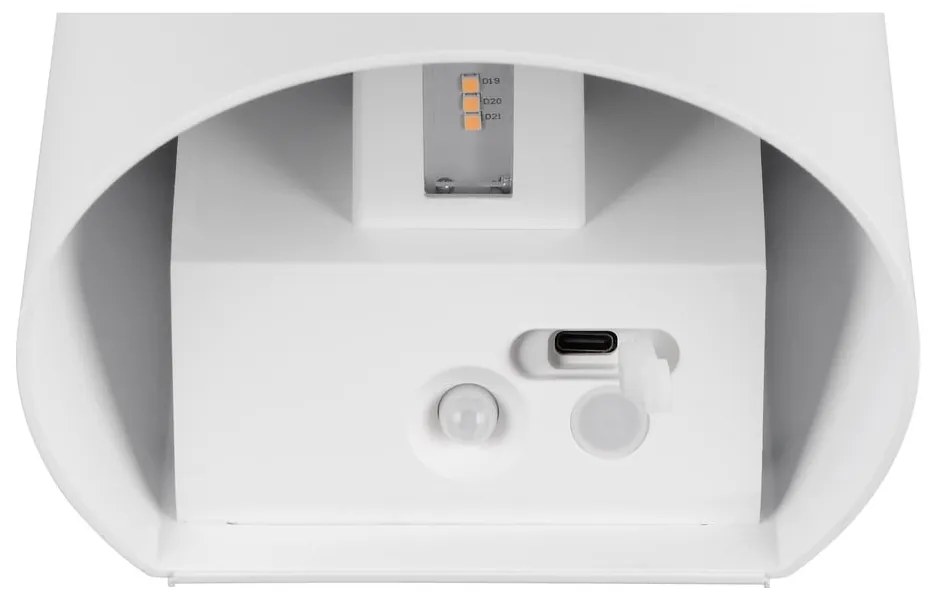 USB LED fali kültéri lámpa mozgásérzékelővel (magasság 10 cm) Genie – Trio