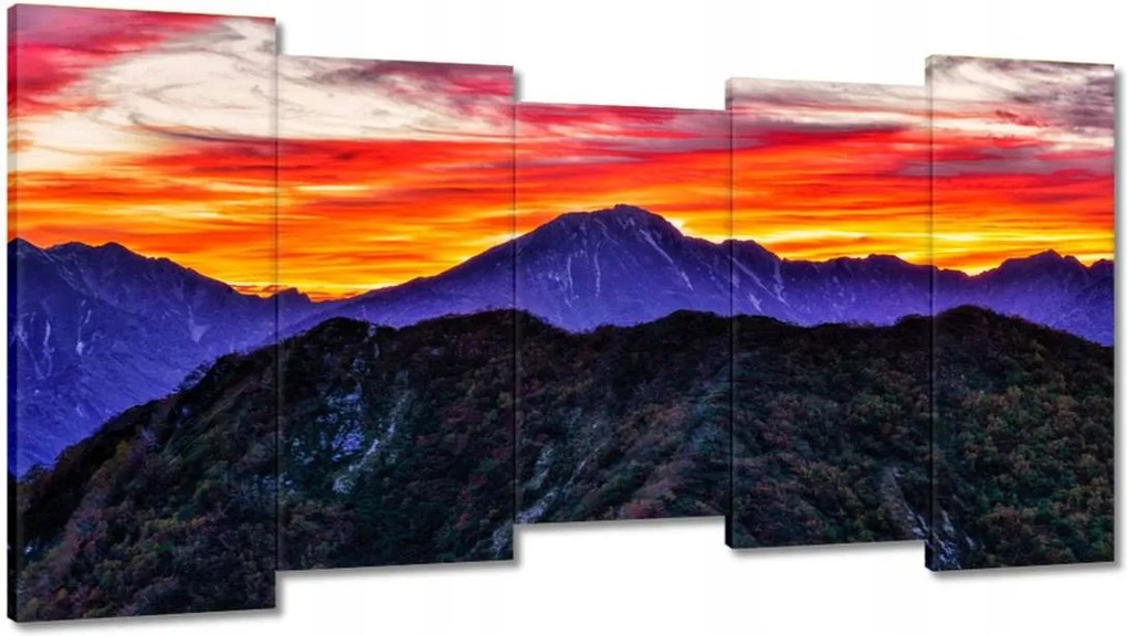 Festmények 150x80 Hegyi táj nyugattal