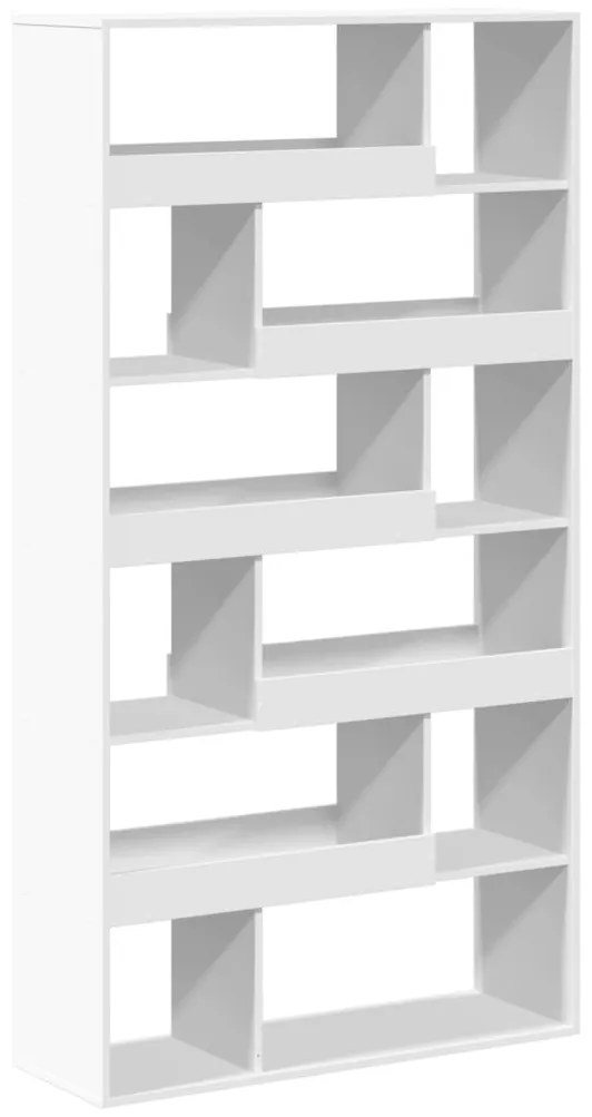 fehér szerelt fa könyvespolc 100 x 33 x 187,5 cm