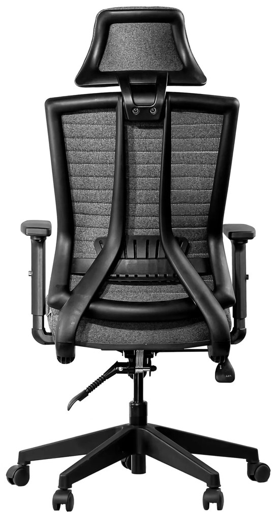 Ello ergonómikus szövet irodai forgószék deréktámasszal, fejtámasszal