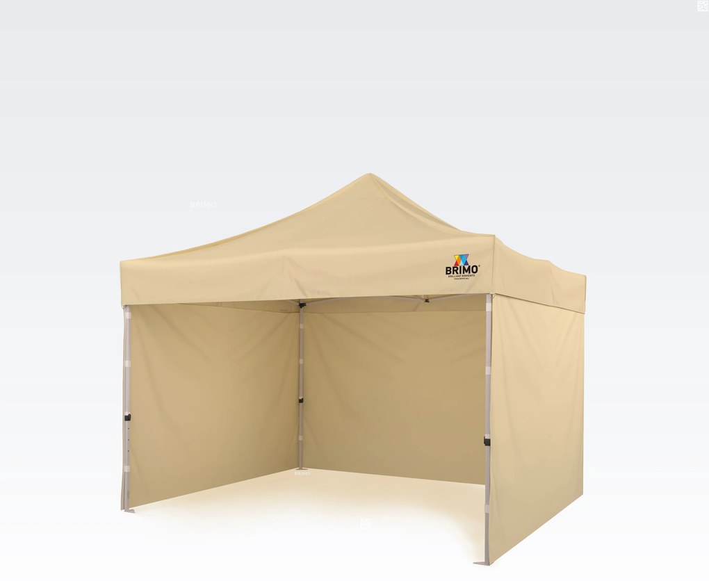 Szerelhető sátor 3x3m Ünnepségekre: Vízálló Védelem és Villámgyors Összecsukás - plusz 3 oldalfal - Bézs