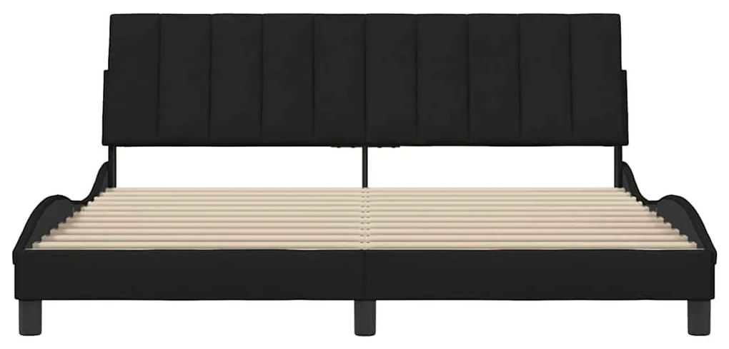 fekete szövet ágykeret matrac nélkül Hanko 180 x 200 cm