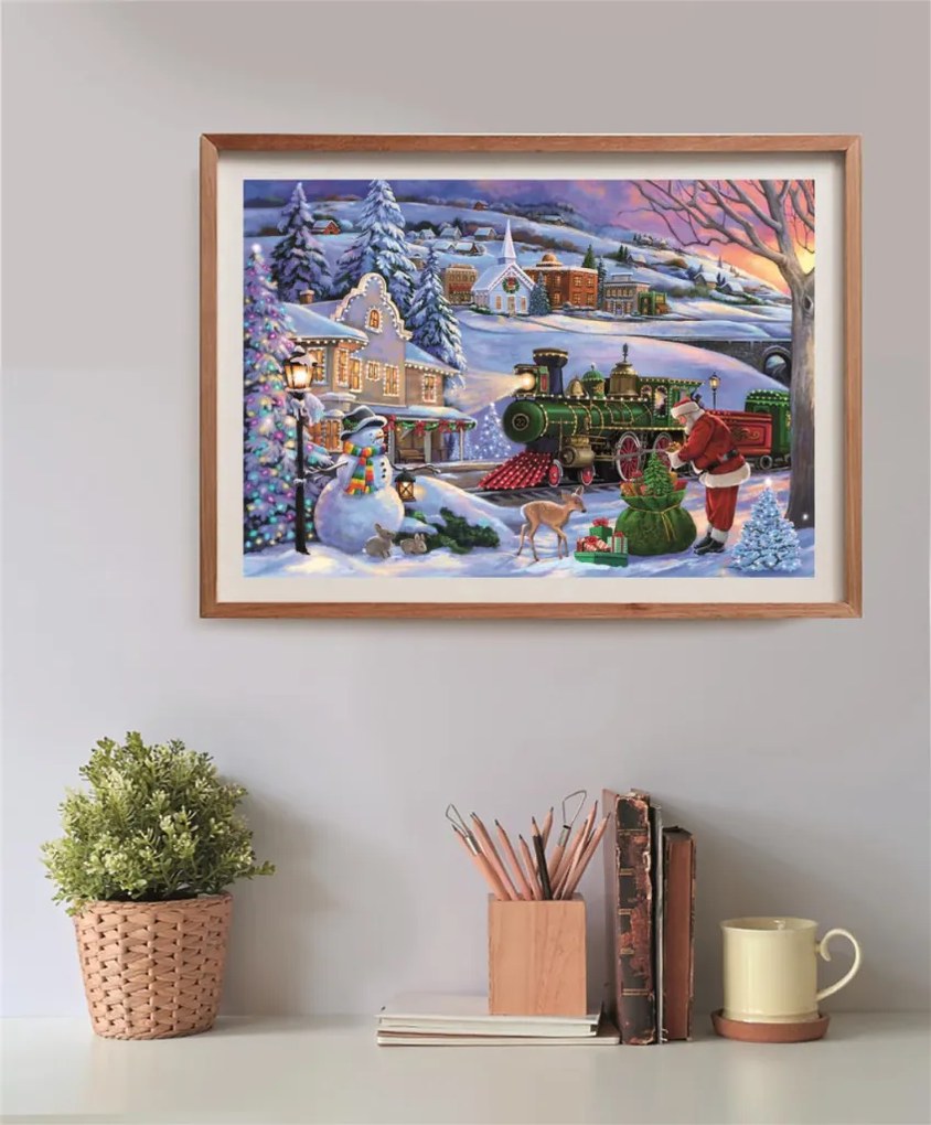 Karácsonyi Train 500 db-os Compact puzzle Clementoni