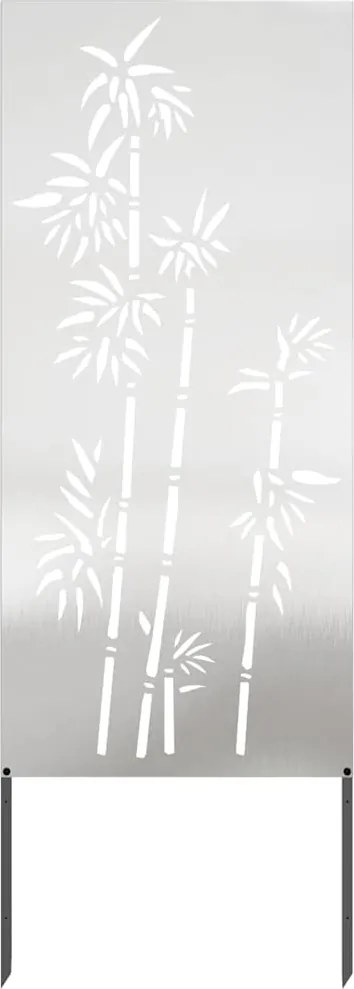 vidaXL Kertvédő vászon Virágos Ezüst 50 x 140 cm Rozsdamentes acél