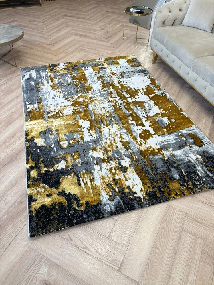 Sunset szürke-arany design szőnyeg 60x110