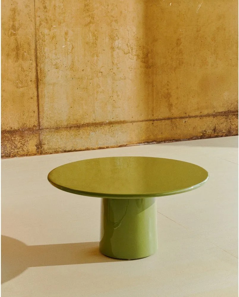 Beton kerek kerti dohányzóasztal ø 85 cm Albanella – Kave Home