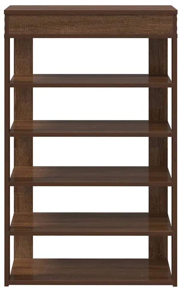 barna tölgyszínű szerelt fa cipőtartó 60x30x98 cm