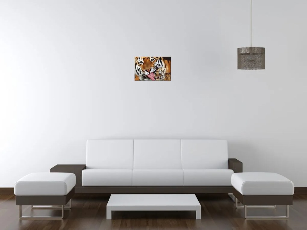 Gario Vászonkép Tigris és kis tigris Méret: 30 x 20 cm