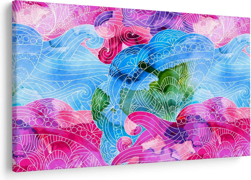 Kép - Színes hullámok (90x60 cm)
