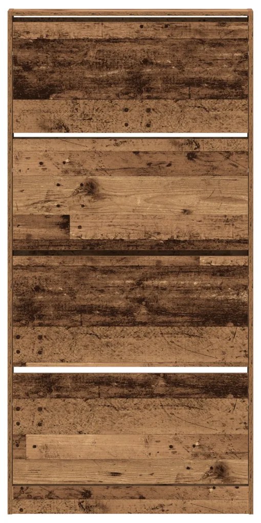 Cipőszekrény Régi fa Szerelt fa 80 x 21 x 163.5 cm Tartós
