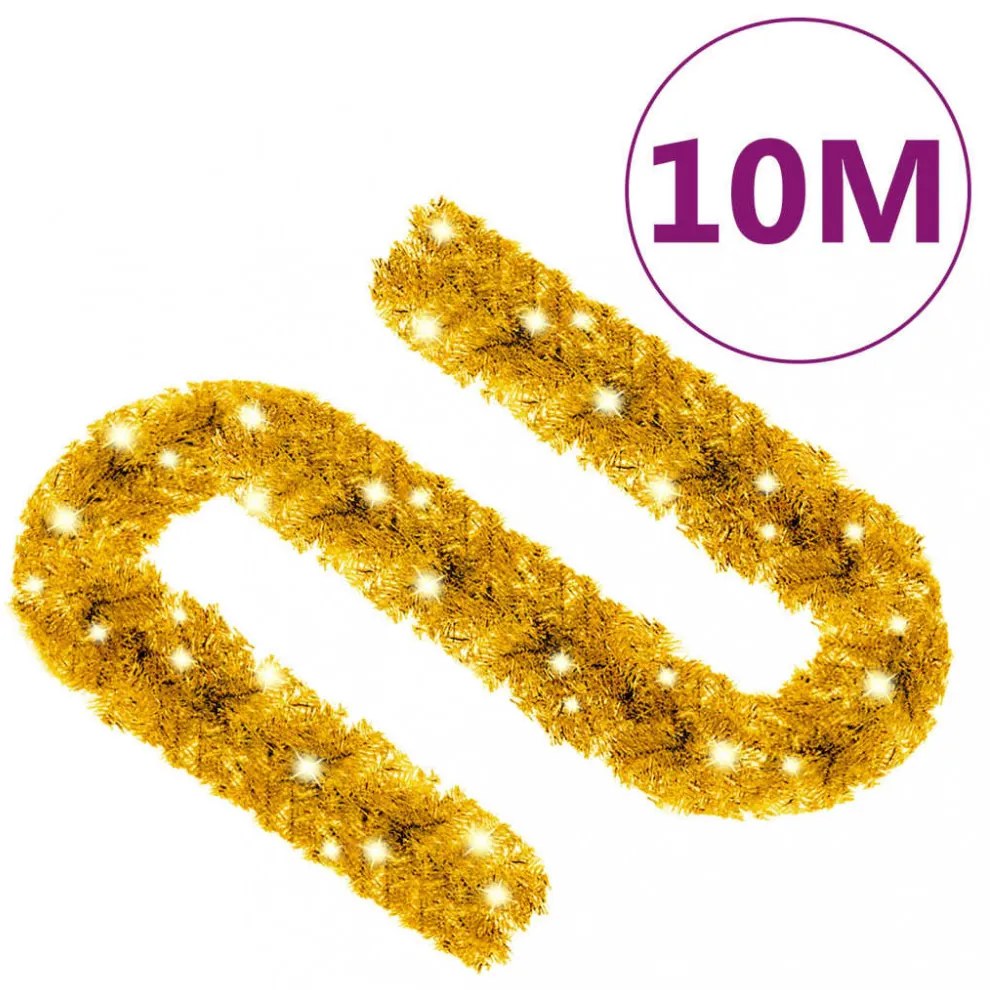 aranyszínű LED-es karácsonyi füzér 10 m