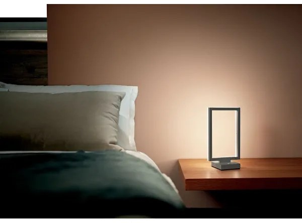 Fabas Luce 3394-30-282 - LED Dimmelhető asztali lámpa BARD LED/15W/230V antracit