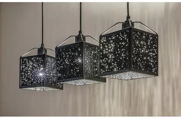 Rabalux 72219 - Csillár zsinóron SAMILO 3xE27/40W/230V fekete