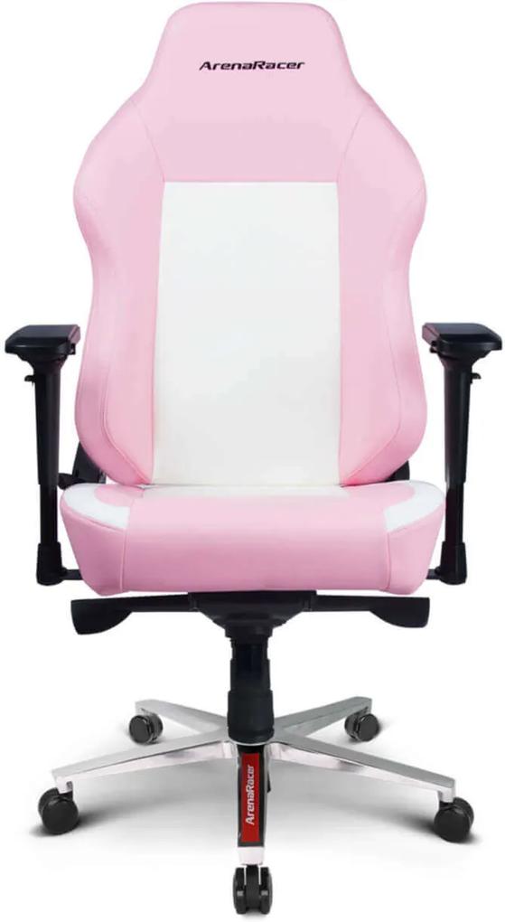 ArenaRacer Titan – Rózsaszín/Fehér gamer szék