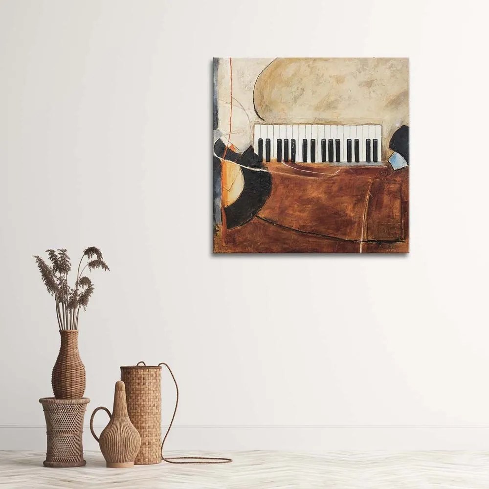 Gario Vászonkép Absztrakt zongorabillentyuk Méret: 40 x 40 cm
