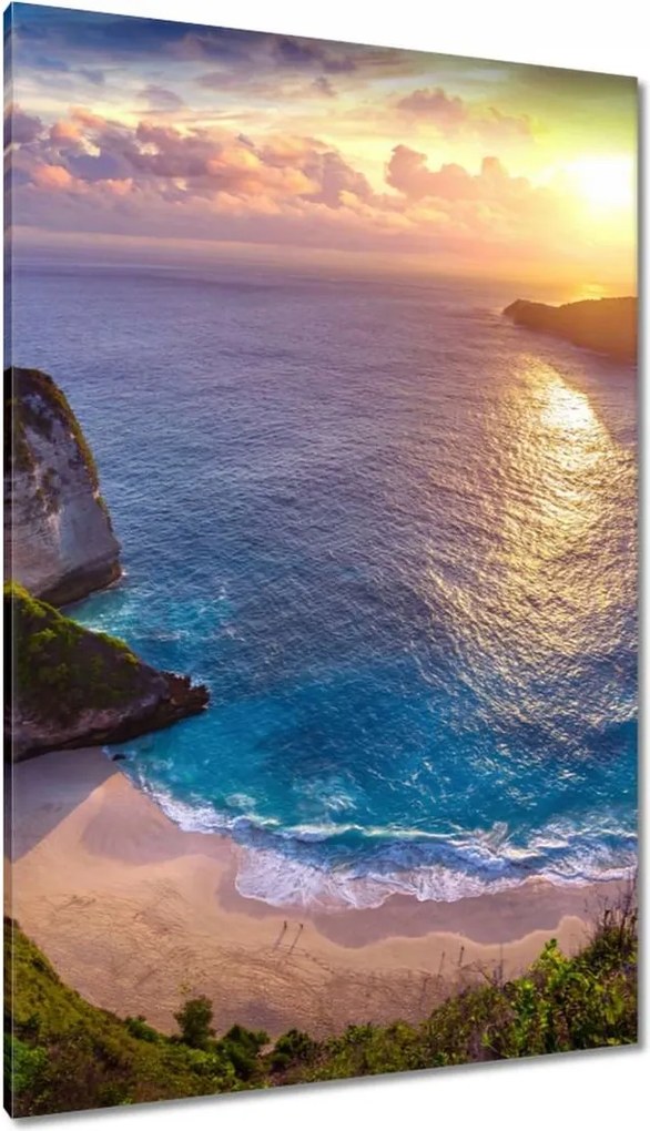 Vászonkép 80x120 Naplemente a tengerparton