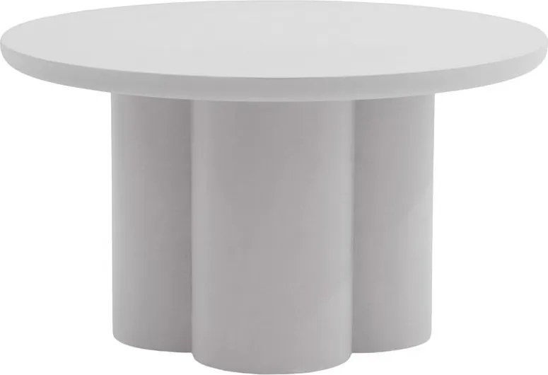 Cylindus kerek dohányzóasztal 80 cm - világosszürke