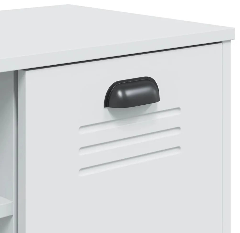 VIKEN fehér szerelt fa cipőtároló pad 106 x 35 x 45 cm