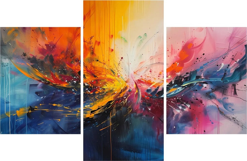 Kép - Színes absztrakció (90x60 cm)